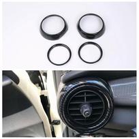 4x Carbon Fiber Look A/C Air Vent Ring Outlet Cover For Mini Cooper F55 F56 F57