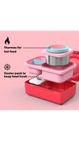 OmieBox UP Pietų dėžutė su termosu, Cherry pink