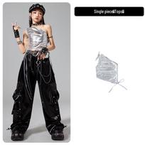 Girls' Hip Hop Jazz Dance Outfit - Trendy Street Performance Set 130 cm