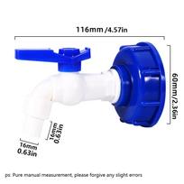 1 vnt. Patvarus IBC talpos čiaupo adapteris S60*6 stambus sriegis į 1/2'' 3/4'' jungties pakeitimo vožtuvas Sodo namų greito prijungimo čiaupas 6 points
