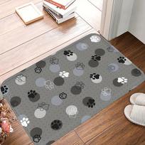 1PC Paw Print & Polka Dots Kitchen Rug Non-Slip Door Mat Pop design Bathroom Rug Bath Mat Carpet for Home Sink Laundry Decor 400MMx600MM