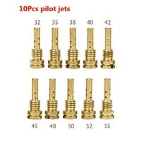 Carburetor Slow/ Pilot Jet For Keihin FCR CV40 CVK ZZR250 GSXR R1 R6 ZX7 ZX9 ZRX GSX30-75 Nozzle Gicleur N424-25B EBC424-25-60 10pcs slow jet 32-55