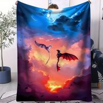 Trendy How To Train Your Dragon Small Cover Blanket Soft Lightweight Suitable Bedroom Sofa Bed Dormitory Napping Travel Fan Gift 70x100cm