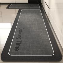 Kilimas Virtuvės Grindų Kilimėlis PVC Oda Atsparus Vandeniui Neslystantis Ilgas Kilimas Atsparus Aliejui Kojų Kilimėliai Rožinis Gėlės Namų Dekoro Kilimai 50x80cm gray