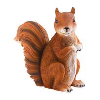 Realistiška voverės figūrėlė, 8 colių dervos miško gyvūno statulėlė, skirta vidaus ir lauko sodui, kiemui, namų stalo dekoravimui Squirrel brown