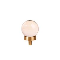 New Creative Knob Crystal Handle Light Luxury Brass Handle Clothing Cabinet Door Shoe Cabinet Drawer Brass Crystal Ball Handle
