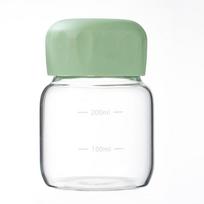 300ML Maži Stikliniai Vandens Buteliukai su Dangteliu Nešiojami Mieli Mini Cilindriniai Vientisos Spalvos Neleidžiantys Vandens Puodeliai Studentų Gėrimo Butelis 150ml žalia