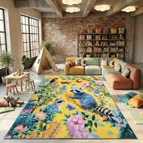 Colorful Floral Printed Rug, Soft Area Rug Elegant Flower Printed Rug Easy To Clean Stylish Multicolor Rug Livingroom Rugs 40x60cm
