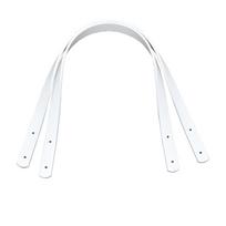 2pcs/Pair 60cm PU Leather Bag Strap Handle Shoulder Bag Belt Band for Women Handbag Handmade DIY Accessories With Rivets KZ0007 balta
