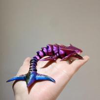 3D spausdintas giliavandenio monstro kaulo ryklys žaislas, sujungtas judantis simuliacinis ryklys modelis, namų dekoras, biuro papuošalai, vaikų gimtadienio dovana gray
