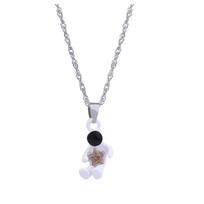Mini Astronaut Pendant Necklace Silver Tone Spaceman Choker Chain For Women Girls Boys Party Holiday Jewelry Present Gift