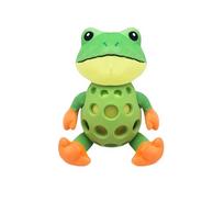 Bite Resistant Frog Dog TPR Armor Plating Squeaky Sound Interactive Sound Cartoon Frog Shape Material Dog Boredom Companion žalia