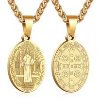 Saint Benedict Medal Pendant Necklace 60CM