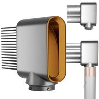 Plati dantų šukos antgalis-priedas „Dyson Airwrap“ (nikelio/vario spalvos), prieššukuojantis džiovintuvas, skirtas sukurti ilgį, suteikti apimties ir pagerinti tekstūrą, auksas