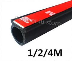 Car Door Seal Strip Rubber Big D Type Waterproof Trim Sound Insulation Soundproof Strip Car Accessories 1M