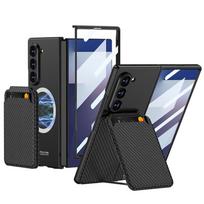 For Samsung Z Fold 7 Case Magnetic Suction Leather Card Holder Slot Screen Protector Glass Film Wallet Cover Cash Pocket PC&Galaxy Z Fold7