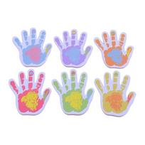 Yousheng 6Pcs Palm Sticky Notes Set 30 Sheets/Pad Kids Self-Adhesive Note Kids School Office Pink Green Yellow Blue Sticky Notes Sets white