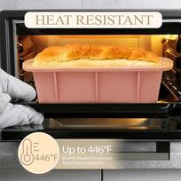 Silikoninė kepimo forma duonai Non-Stick duonos kepimo forma Virtuvinė duonos formavimo forma mėsos kepimui, ledams ir lengvam išėmimui JT244 rožinė