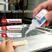 Silicone Waterproof Transparent Adhesive Sealant - Shockproof & Fast-Setting. Custom White Bottle Silicone Adhesive 10g