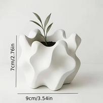 Creative 3D Spiral Self-Watering Flower Pot - Irregular Design balta