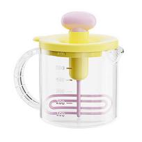 Press Egg Beater Manual Push Down Mixer for Baking 500ml