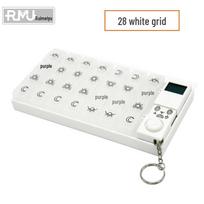 Ruimeiyu 7-Day 28-Compartment Pill Organizer with Electronic Timer for Travel mėlyna