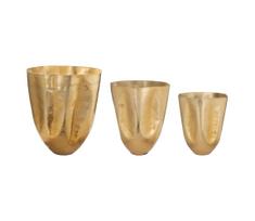 Eglo 428392 - Rinkinys 3 vnt. metalinė vaza OKAYAMA, aukso spalvos