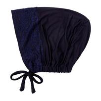 Lace Turban Cap for Women Stretchy Head Scarf Wrap Sleep Hat Elastic tamsiai mėlyna spalva