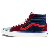 Vans Sk8 Shock Absorbing Durable Lightweight Breathable High-Top Skate Shoes Unisex Skate Shoes Black Red VN0A4U3C2PJ 35