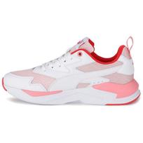 Puma X-Ray Mesh Fabric Lace-Up Shock Absorbing Durable Low-Top Casual Shoes Women sneaker White 374122-06 35.5