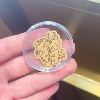 999 Pure Gold Lucky Charm Mobile Sticker: Princess Design Gift for Children's Day or Girlfriend's Birthday Sticker + Acrylic with 2mg Gold