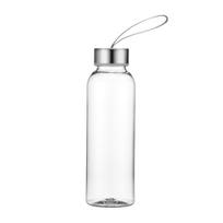 Plastic Water Bottle Leak Proof Portable Transparent Water Cup with Sealing Lid And Strap Water Container for Hot Cold Drinks Outdoor Office Travel 300ML