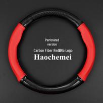 New Baojun Carbon Fiber Steering Wheel Cover for RM5, RC3, RS5, RS6 - Genuine Leather, Anti-Slip Design Standard