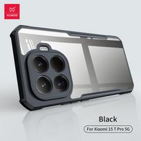 Xundd Phone Case for Xiaomi 15T Pro/15T Airbag Shockproof Back Transparent Cover with Camera Protection,Acrylic+TPU Hybrid Shell Acrylic and TPU&1 Piece Case