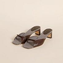 Temperament High Heels Cool Drag 2026 Summer New Bow Slippers Leopard Pattern Sexy Women's Slippers 35 ruda
