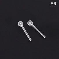1 pora nematomų skaidrių dervinių auskarų vėrimui Derviniai auskarai stud Širdelė Žvaigždutė Apsaugantys nuo alergijos Cartilage Helix Auskaras Vėrimo Papuošalai as the picture