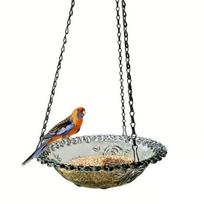 Hanging Bird Bath And Feeder Bath Feeder Bowl Outdoor Bird Bird Bath Bowl Attracts Wild Birds Single Layer pilka