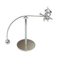 Handmade Metal Witch Broomsticks Balance Ball Decors Necromancer Figurine Gift for Halloween Party Decors 1