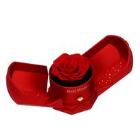 Eternal Rose Ring Box Surprising Multifunctional Eternal Rose Pendant Box for Jewelry Necklace Type 1 red