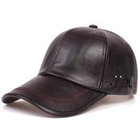 Winter Leather Baseball Cap Men Snapback Autumn Heat Retaining Black Caps Women Bone Masculino Mens Hats And Hats Gorras Fashion Solid Color Adjustable