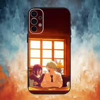 C-Chainsaw Man R-Reze Arkos telefono dėklas Samsung S25,S24,S21,S22,S23,S30,Ultra,S20,Plus,Fe,Note,10,9,5G Juodas dangtelis Samsung S105G