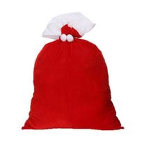 Creative Extra Large Christmas Bag Red Huge Storage Pouch Drawstring Closure Large Capacity Santa Claus Gift Bag Christmas Eve 70x50cm raudona