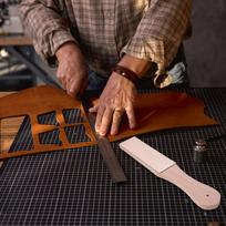 Wood Leather Sharpening Board Polishing Board Leather Knife Sharpener Sharpening Strop Tool Double Sided Polishing Board China Mainland