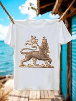 Haile Selassie Lion of Judah Graphic Tshirt Graphic Tshir... S įvairiaspalvis