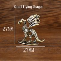 Antique Copper Magic Dragon Pterodactyl Brass Ornament Micro-Carved Tea Pet