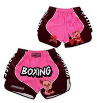 Muay Thai MMA T-Shirt Pink Pig Boxing Men's and Women's Comfortable Breathable XXS