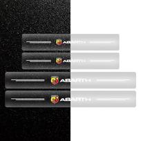 4 vnt. automobilio slenksčio apsauga, skaidrus dekoratyvinis ženklelis, 3D lipdukas, skirtas FIAT Abbas 500 Grande Stilo Freemont Punto Astra Bravo Ducato Fiat gray
