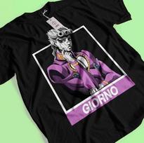 Jojo nuotykiai marškinėliai Jotaro Kujo marškinėliai Dio marškinėliai Giorno Yoshikage M pink