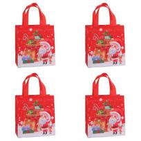 Bags Reusable Santa Claus Snowman Patterns Tote Bags for Festive Party Decoration CDN B