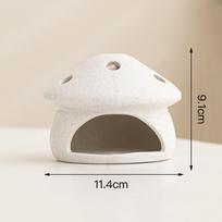 Mushroom Shaped Ceramic Incense Burner for Palo Santo, White Sage, Cone Incense, Home Decor Ornament balta